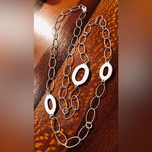 Sterling Silver Silpada Hammered Oval Chain Necklace (Rare/Retired)